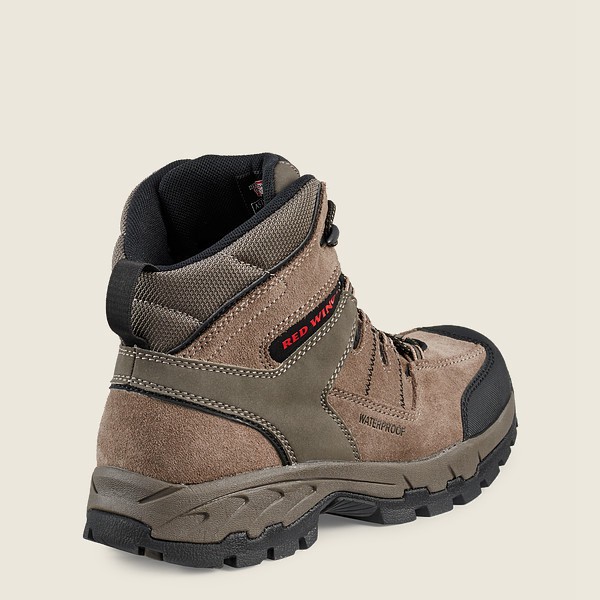 Red Wing Hiking Boots Mens Grey Brown - Truhiker - 6-inch Waterproof Soft Toe - 6124389-PK